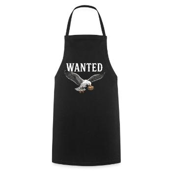 Wanted Fish Roll Seagull - Cooking Apron - black - Front - AI Model Male 185 dark (185cm)