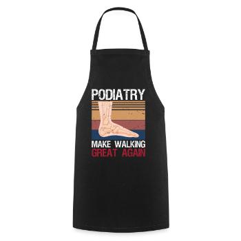 Funny Podiatrist Gift Cool Podiatry - Cooking Apron - black - Front - AI Model Male 185 dark (185cm)