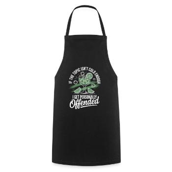 Gin If The Topic Isn't Cold Enough - Cooking Apron - black - Front - AI Model Male 185 dark (185cm)