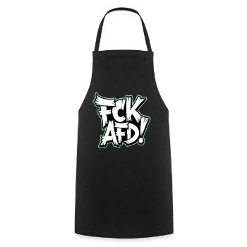 FCK AFD political statement against the right wing - Cooking Apron - black - Front - AI Model Male 185 dark (185cm)