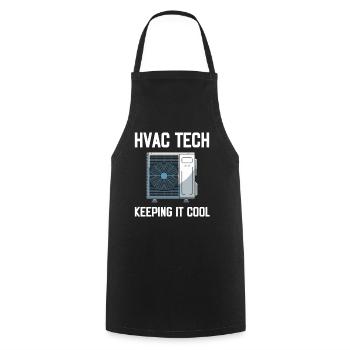 HVAC Tech Keeping It Cool Spruch Techniker - Kochschürze - Schwarz - Vorne - AI Model Male 185 dark (185cm)