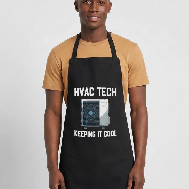 HVAC Tech Keeping It Cool Spruch Techniker Kochschürze