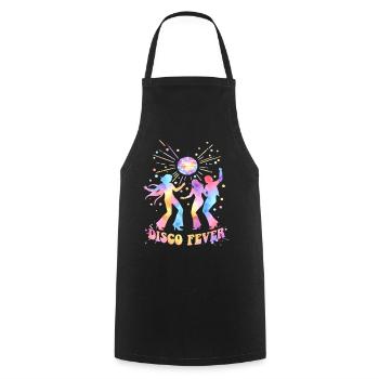 DISCO FEVER Party 70s Dance Watercolor - Cooking Apron - black - Front - AI Model Male 185 dark (185cm)