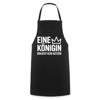 Queen doesn't need a costume disguise carnival - Cooking Apron - black - Front - AI Model Male 185 dark (185cm)