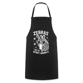 Zebra Spruch Lustiges Zebra Geschenk - Kochschürze - Schwarz - Vorne - AI Model Male 185 dark (185cm)