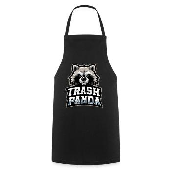 Trash Panda Waschbär Emblem - Kochschürze - Schwarz - Vorne - AI Model Male 185 dark (185cm)