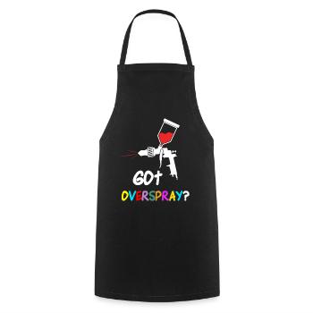 Overspray Colorful Artist Painter Art - Cooking Apron - black - Front - AI Model Male 185 dark (185cm)
