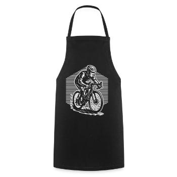 Clean road bike artwork for road bike - Cooking Apron - black - Front - AI Model Male 185 dark (185cm)