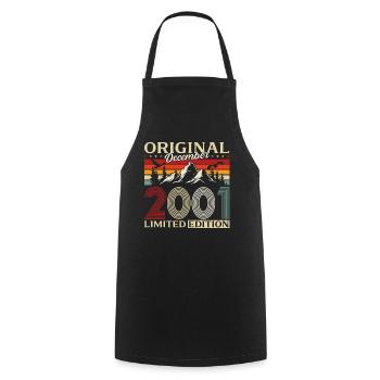 24th Birthday Original December Volume 2001 - Cooking Apron - black - Front - AI Model Male 185 dark (185cm)