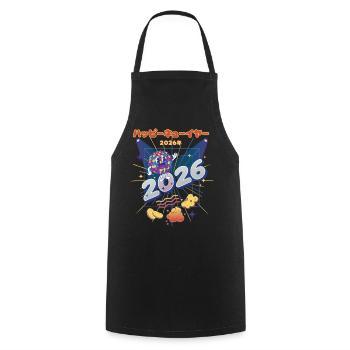 Bonne année 2026 Célébrez avec style - Tablier de cuisine - noir - Devant - AI Model Male 185 dark (185cm)