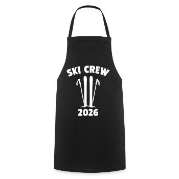 Ski Crew 2026 Logo - Kochschürze - Schwarz - Vorne - AI Model Male 185 dark (185cm)