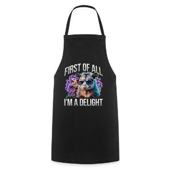 Funny Opossum - Cooking Apron - black - Front - AI Model Male 185 dark (185cm)