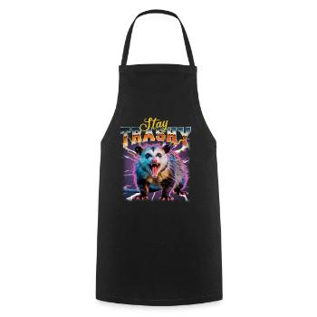 Funny Opossum - Cooking Apron - black - Front - AI Model Male 185 dark (185cm)