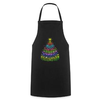 Christmas tree - Cooking Apron - black - Front - AI Model Male 185 dark (185cm)