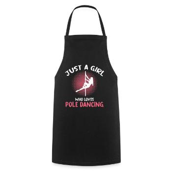 Pole Dancing Girl Typography - Kochschürze - Schwarz - Vorne - AI Model Male 185 dark (185cm)