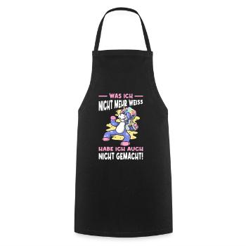 Dictons drôles, tenues amusantes, ironie, sarcasme - Tablier de cuisine - noir - Devant - AI Model Male 185 dark (185cm)