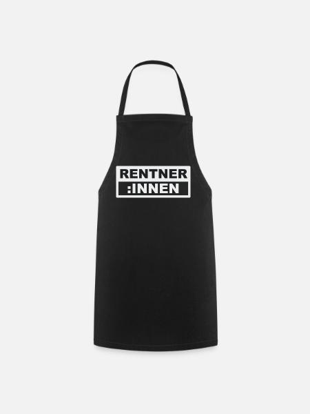 Lustiges Rentner-Design - Kochschürze - Schwarz