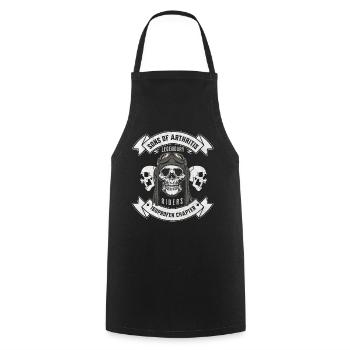 Sons of Arthritis Ibuprofen Chapter Biker - Kochschürze - Schwarz - Vorne - AI Model Male 185 dark (185cm)