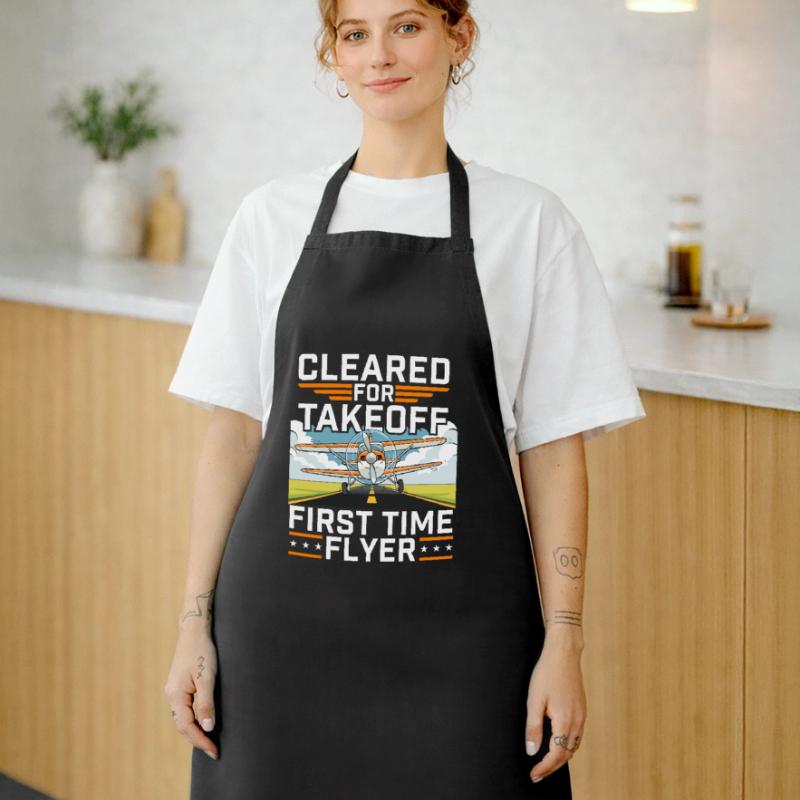Cleared For Takeoff First Time Flyer Pilot  Cooking Apron