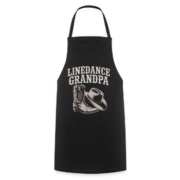LineDance Grandpa Western Boots - Cooking Apron - black - Front - AI Model Male 185 dark (185cm)