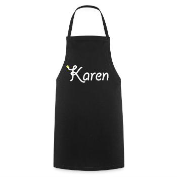 Karen - Tablier de cuisine - noir - Devant - AI Model Male 185 dark (185cm)