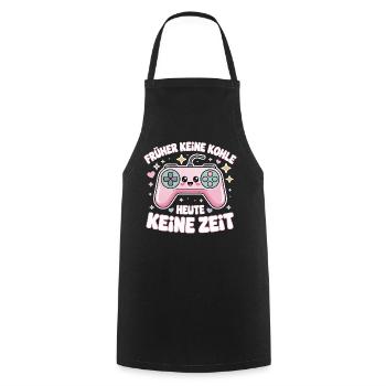 Motif de slogan rétro GamePad Design - Tablier de cuisine - noir - Devant - AI Model Male 185 dark (185cm)