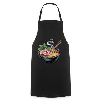 Ramen-Bowl mit Lamm und Limette - Kochschürze - Schwarz - Vorne - AI Model Male 185 dark (185cm)