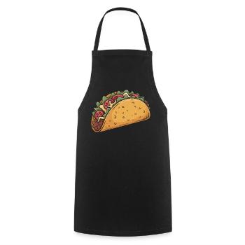 Cartoon Taco Fiesta - Kochschürze - Schwarz - Vorne - AI Model Male 185 dark (185cm)