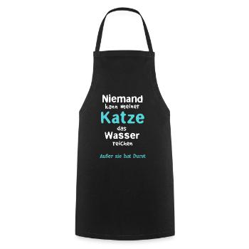 Zone d’eau des chats - Tablier de cuisine - noir - Devant - AI Model Male 185 dark (185cm)
