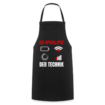Coder DIE APOKALYPSE DER TECHNIK LUSTIG - Kochschürze - Schwarz - Vorne - AI Model Male 185 dark (185cm)