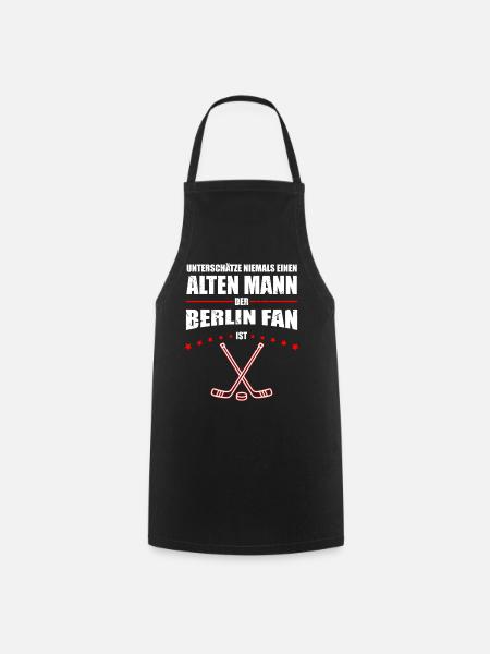 Alter Mann - Berlin Eishockey Fan | Retro - Kochschürze - Schwarz