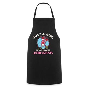 Une seule fille aime les poules - Tablier de cuisine - noir - Devant - AI Model Male 185 dark (185cm)