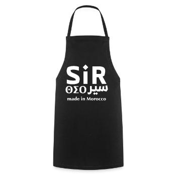 Sir Maroc Made in Morocco - Tablier de cuisine - noir - Devant - AI Model Male 185 dark (185cm)