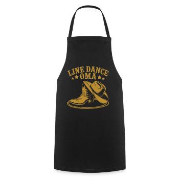 Line Dance Granny Boots - Cooking Apron - black - Front - AI Model Male 185 dark (185cm)