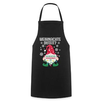 Christmas Outfit Cookie Baking Christmas Xmas - Cooking Apron - black - Front - AI Model Male 185 dark (185cm)