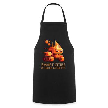 Smart Cities Urban Mobility - Cooking Apron - black - Front - AI Model Male 185 dark (185cm)