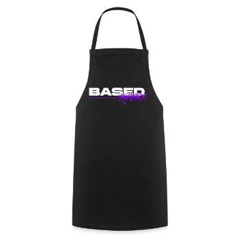 Based Mindset – Streetwear Graffiti Mentality - Kochschürze - Schwarz - Vorne - AI Model Male 185 dark (185cm)