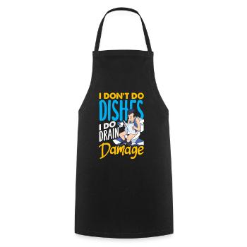 Toilet Clogging Master Funny - Cooking Apron - black - Front - AI Model Male 185 dark (185cm)
