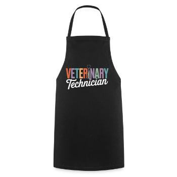 Tiermedizinischer Techniker Regenbogen-Logo - Kochschürze - Schwarz - Vorne - AI Model Male 185 dark (185cm)