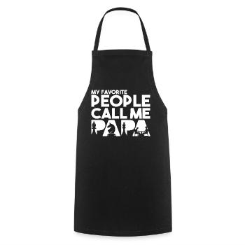 My Favorite People Call Me Papa Chess Player - Cooking Apron - black - Front - AI Model Male 185 dark (185cm)