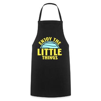 Enjoy The Little Things Dankbarkeit Achtsamkeit - Kochschürze - Schwarz - Vorne - AI Model Male 185 dark (185cm)