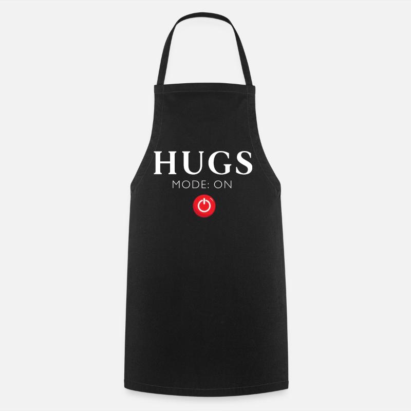 HUGS Modo On Red Button - Cooking Apron - black