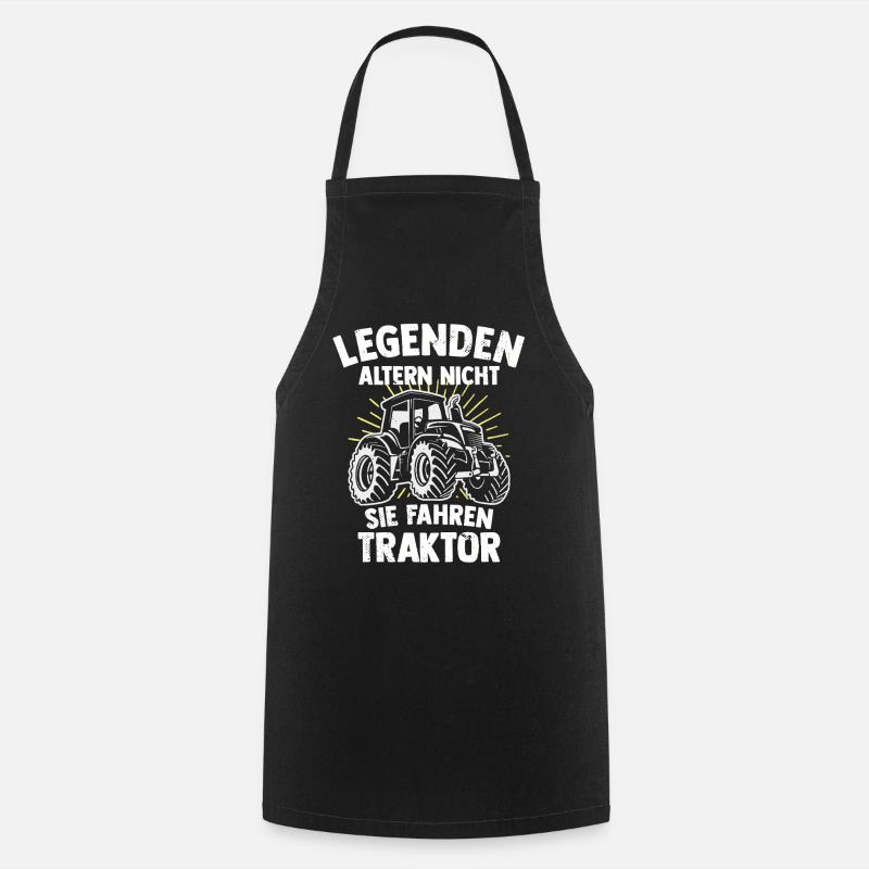 Legenden fahren den Traktor eines Bauern - Kochschürze - Schwarz