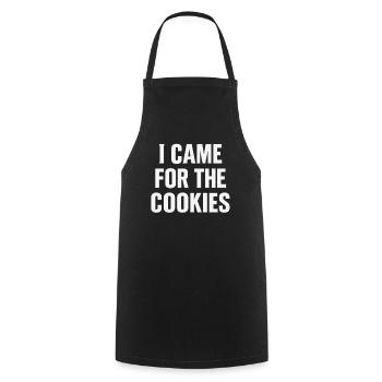 I came for the cookies - Cooking Apron - black - Front - AI Model Male 185 dark (185cm)