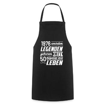Vie d’anniversaire Grunge Legends 1976 - Tablier de cuisine - noir - Devant - AI Model Male 185 dark (185cm)