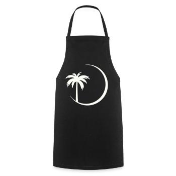 Silhouette du cercle de palmiers - Tablier de cuisine - noir - Devant - AI Model Male 185 dark (185cm)