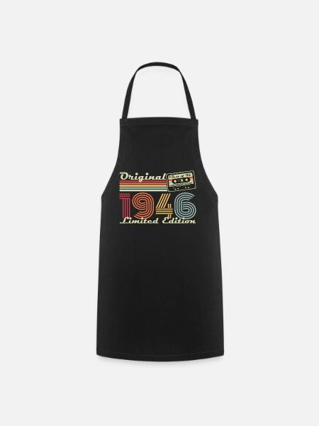 Original 1946 Jahrgang Vintage Geburtstag Retro - Kochschürze - Schwarz