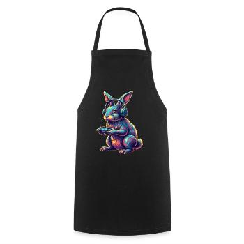 Jeux de lapins Jeux vidéo d’animaux Plaisir - Tablier de cuisine - noir - Devant - AI Model Male 185 dark (185cm)