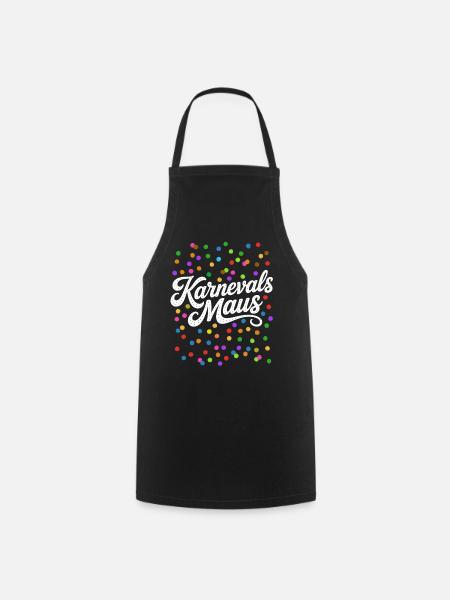 Karnevals Maus Konfetti Kostüm - Kochschürze - Schwarz