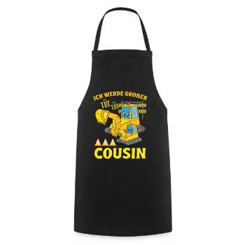 I Will Big Cousin 2024 Excavator Soon Bigger - Cooking Apron - black - Front - AI Model Male 185 dark (185cm)